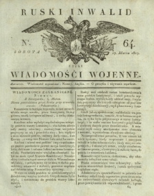 Ruski Inwalid czyli wiadomości wojenne. 1817, nr 64 (17 marca)