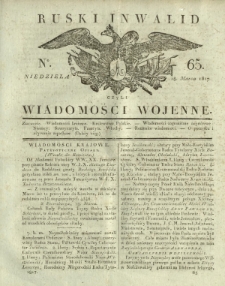 Ruski Inwalid czyli wiadomości wojenne. 1817, nr 65 (18 marca)