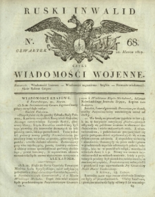 Ruski Inwalid czyli wiadomości wojenne. 1817, nr 68 (22 marca)
