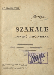 Szakale : powieść współczesna