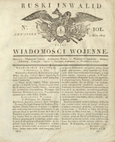 Ruski Inwalid czyli wiadomości wojenne. 1817, nr 101(3 maja)