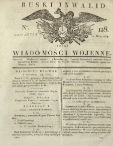 Ruski Inwalid czyli wiadomości wojenne. 1817, nr 118 (24 maja)