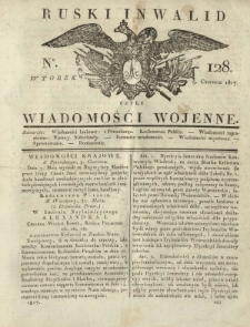 Ruski Inwalid czyli wiadomości wojenne. 1817, nr 128 (5 czerwca)