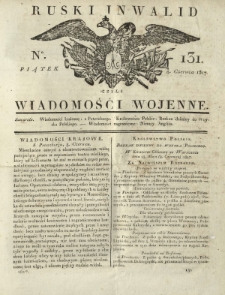 Ruski Inwalid czyli wiadomości wojenne. 1817, nr 131 (8 czerwca)