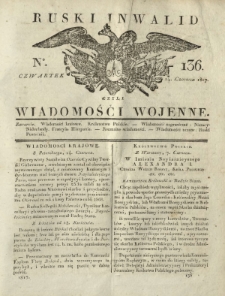 Ruski Inwalid czyli wiadomości wojenne. 1817, nr 136 (14 czerwca)
