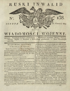Ruski Inwalid czyli wiadomości wojenne. 1817, nr 138 (16 czerwca)