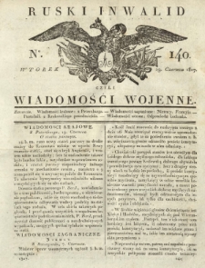 Ruski Inwalid czyli wiadomości wojenne. 1817, nr 140 (19 czerwca)