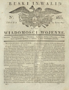 Ruski Inwalid czyli wiadomości wojenne. 1817, nr 165 (18 lipca)
