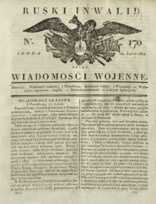 Ruski Inwalid czyli wiadomości wojenne. 1817, nr 170 (25 lipca)
