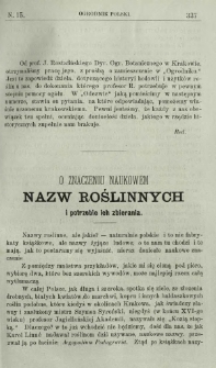 Ogrodnik Polski : dwutygodnik poświęcony wszystkim gałęziom ogrodnictwa T. 5, Nr 15 (1883)