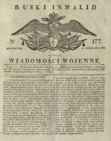 Ruski Inwalid czyli wiadomości wojenne. 1817, nr 177 (2 sierpnia)