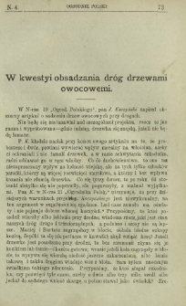 Ogrodnik Polski : dwutygodnik poświęcony wszystkim gałęziom ogrodnictwa T. 6, Nr 4 (1884)