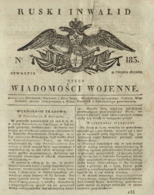 Ruski Inwalid czyli wiadomości wojenne. 1817, nr 183 (9 sierpnia)