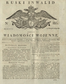 Ruski Inwalid czyli wiadomości wojenne. 1817, nr 185 (11 sierpnia)