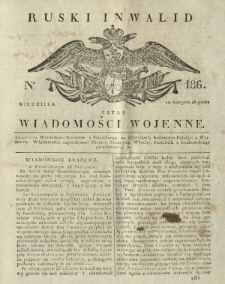 Ruski Inwalid czyli wiadomości wojenne. 1817, nr 186 (12 sierpnia)