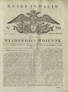 Ruski Inwalid czyli wiadomości wojenne. 1817, nr 199 (28 sierpnia)