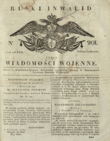 Ruski Inwalid czyli wiadomości wojenne. 1817, nr 201 (30 sierpnia)
