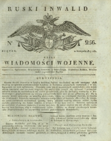 Ruski Inwalid czyli wiadomości wojenne. 1817, nr 256 (2 listopada)