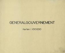 Generalgouvernement : Karten 1:100 000