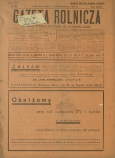 Gazeta Rolnicza : pismo tygodniowe ilustrowane. R. 76, nr 42 (16 października 1936)