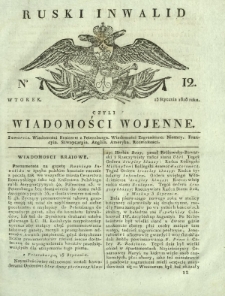 Ruski Inwalid czyli wiadomości wojenne. 1818, nr 12 (15 stycznia)