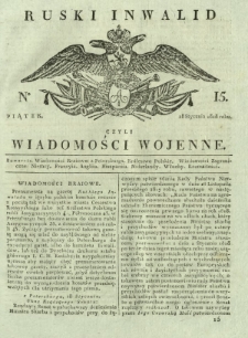 Ruski Inwalid czyli wiadomości wojenne. 1818, nr 15 (18 stycznia)