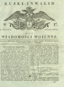 Ruski Inwalid czyli wiadomości wojenne. 1818, nr 17 (20 stycznia)