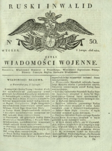 Ruski Inwalid czyli wiadomości wojenne. 1818, nr 30 (5 lutego)