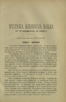 Ogrodnik Polski : dwutygodnik poświęcony wszystkim gałęziom ogrodnictwa T. 7, Nr 23 (1885)