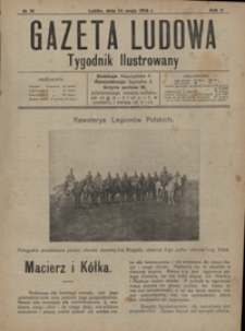 Gazeta Ludowa : tygodnik ilustrowany 1916-05-14, R. 2, nr 20