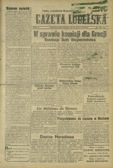 Gazeta Lubelska : niezależne pismo demokratyczne. R. 2, nr354=663 (23 grudzień 1946)