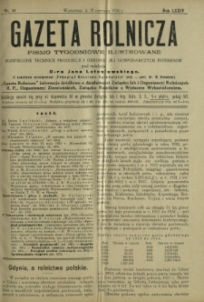 Gazeta Rolnicza : pismo tygodniowe ilustrowane. R. 74, nr 24 (15 czerwca 1934)