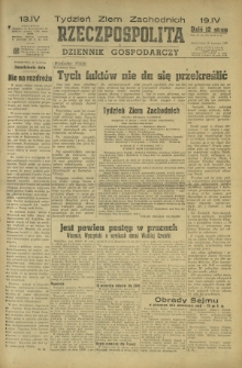 Rzeczpospolita i Dziennik Gospodarczy. R. 4, nr 100 (14 kwietnia 1947)