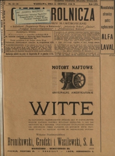 Gazeta Rolnicza : pismo tygodniowe ilustrowane. R. 70, nr 33-34 (22 sierpnia 1930)