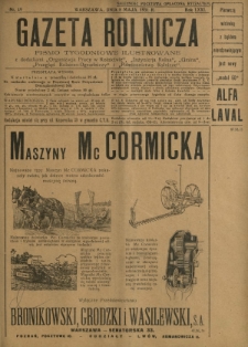 Gazeta Rolnicza : pismo tygodniowe ilustrowane. R. 71, nr 19 (8 maja 1931)