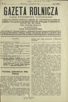 Gazeta Rolnicza : pismo tygodniowe ilustrowane. R. 72, nr 16 (15 kwietnia 1932)