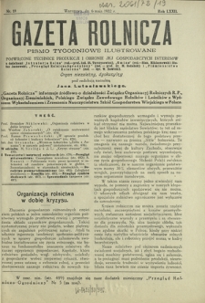 Gazeta Rolnicza : pismo tygodniowe ilustrowane. R. 72, nr 19 (6 maja 1932)