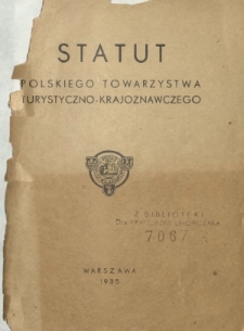 Statut Polskiego Towarzystwa Turystyczno-Krajoznawczego
