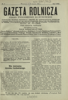 Gazeta Rolnicza : pismo tygodniowe ilustrowane. R. 72, nr 3 (15 stycznia 1932)