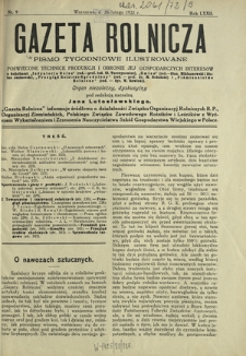 Gazeta Rolnicza : pismo tygodniowe ilustrowane. R. 72, nr 9 (26 lutego 1932)