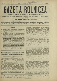 Gazeta Rolnicza : pismo tygodniowe ilustrowane. R. 73, nr 18 (5 maja 1933)