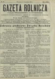 Gazeta Rolnicza : pismo tygodniowe ilustrowane. R. 73, nr 50 (15 grudnia 1933)