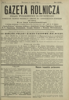 Gazeta Rolnicza : pismo tygodniowe ilustrowane. R. 73, nr 9 (3 marca 1933)