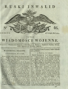 Ruski Inwalid czyli wiadomości wojenne. 1818, nr 46 (23 lutego)