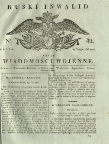 Ruski Inwalid czyli wiadomości wojenne. 1818, nr 49 (27 lutego)