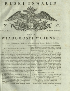Ruski Inwalid czyli wiadomości wojenne. 1818, nr 57 (8 marca)