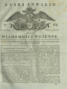 Ruski Inwalid czyli wiadomości wojenne. 1818, nr 69 (22 marca)
