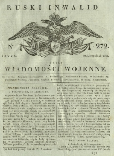 Ruski Inwalid czyli wiadomości wojenne. 1817, nr 272 (21 listopada)