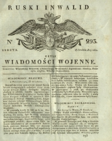 Ruski Inwalid czyli wiadomości wojenne. 1817, nr 293 (15 grudnia)