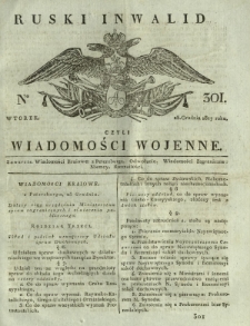 Ruski Inwalid czyli wiadomości wojenne. 1817, nr 301 (25 grudnia)
